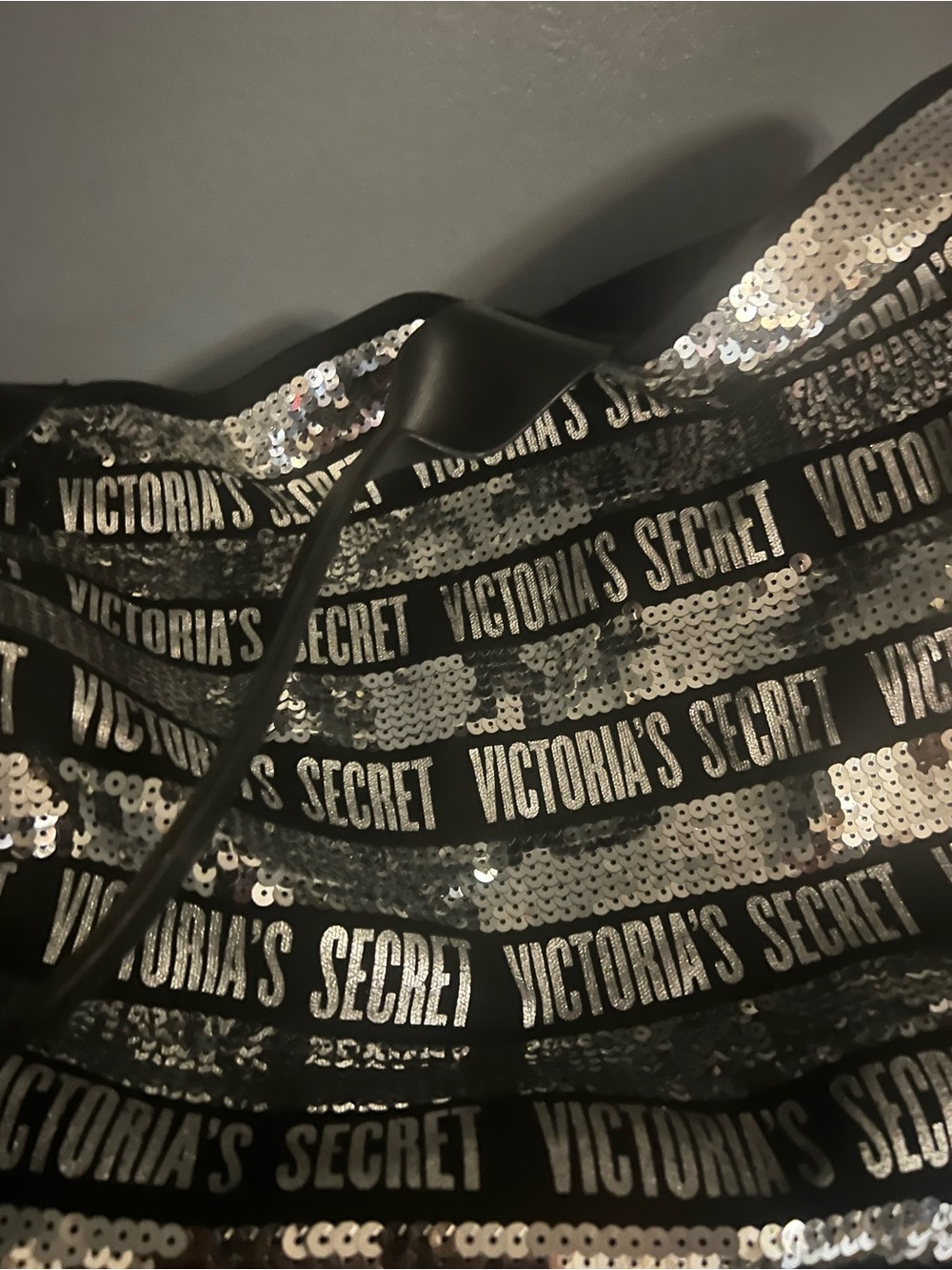 Victoria's Secret Black and Silver Sequin Bralette